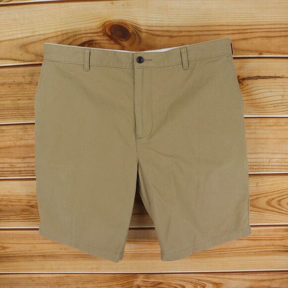 DOCKERS Shorts Flat Front Mens‎ Size 40 Brown 100% Cotton Pockets Belt Loops - Picture 1 of 8
